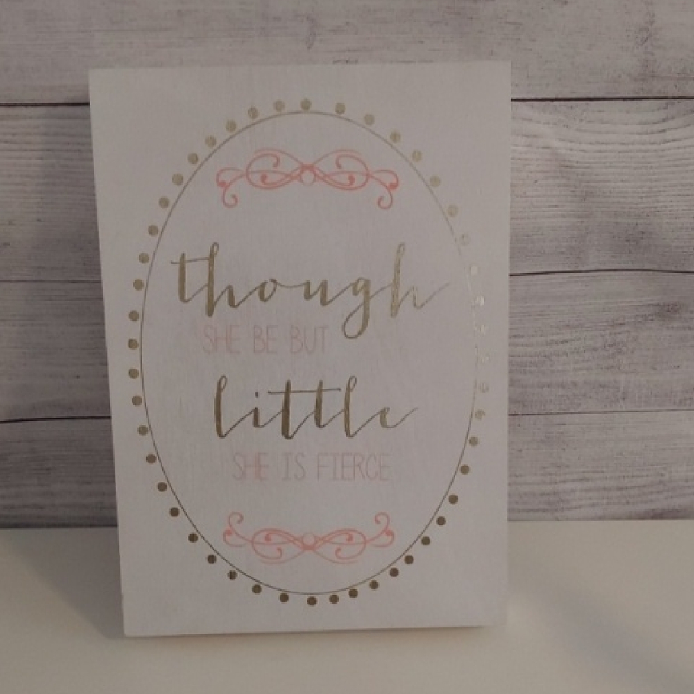 Inspirational Wall Art with Gold and Pink Accents